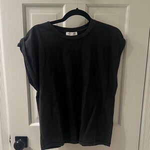 Anine Bing Dark Grey Muscle Tee